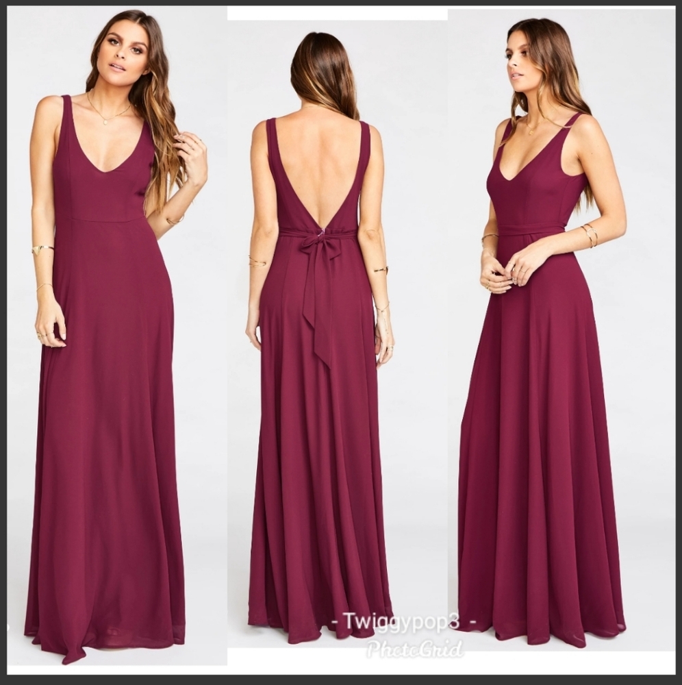 🌿 Show Me Your Mumu Jen Maxi Merlot chiffon